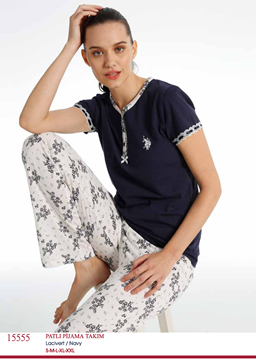 U.S Polo 15555 Bayan Patlı Pijama Takım resmi